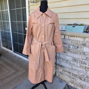 Peach Trench Coat - Etsy