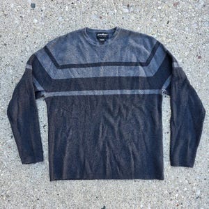 Vintage Eddie Bauer Sweater Cotton Stripe - Etsy