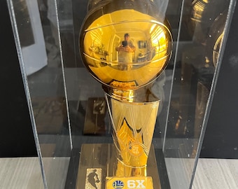Stephen Curry Signed Mini NBA Championship Trophy w/Case PSA/DNA