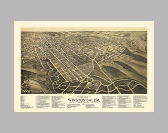 20x30 1919 Atlanta Georgia Vintage Old Panoramic City Map