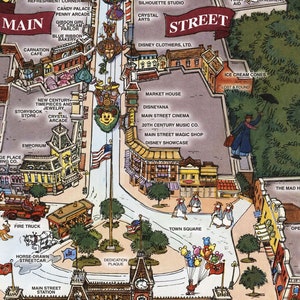 Disneyland Map 50th Anniversary Disney Map Panoramic Birds Eye View Map of Disneyland Print Poster image 3