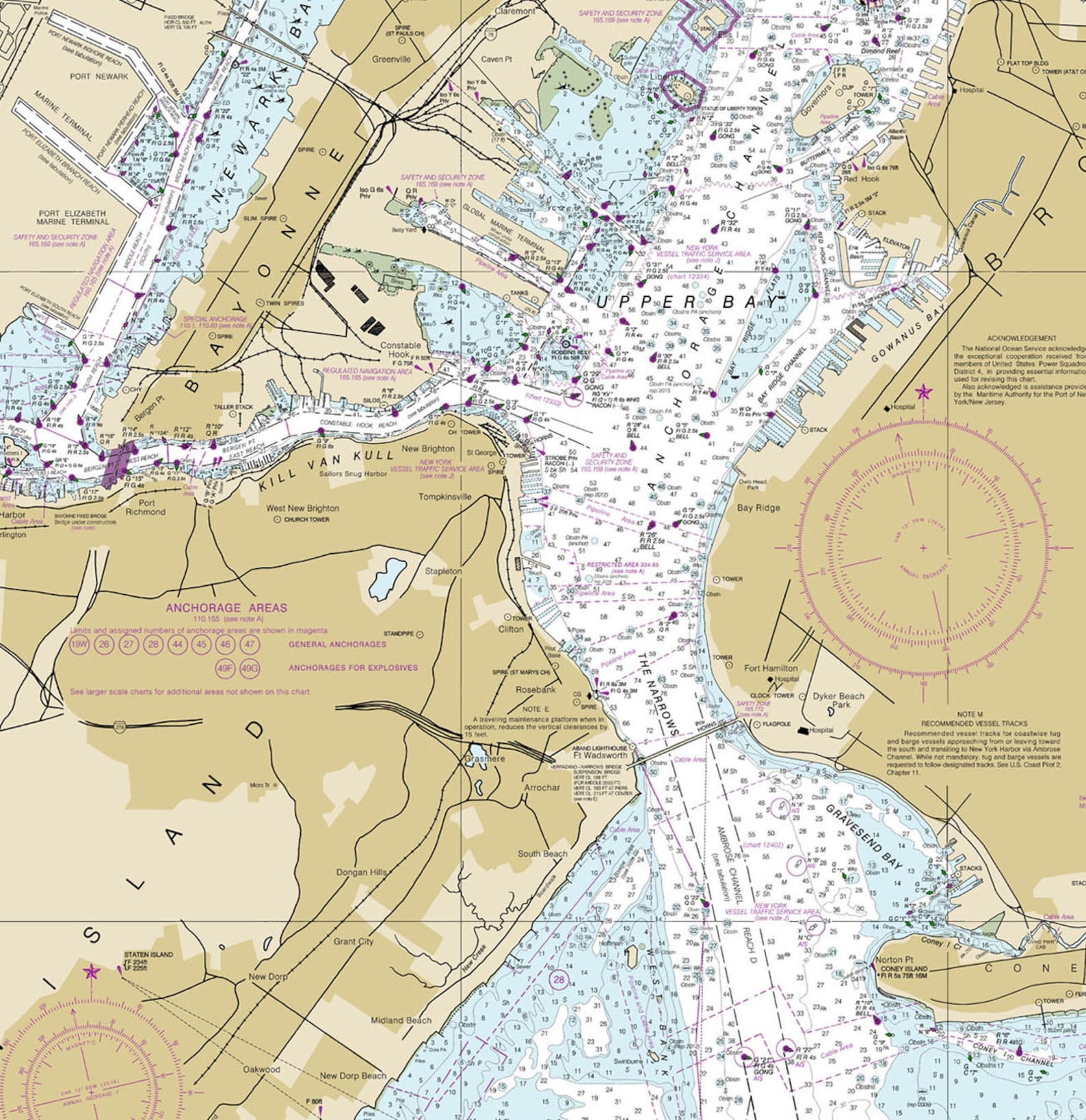 New York Harbor Map Nautical Map - Il 1588xN.1244683284 Sris