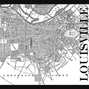 Louisville City Map - Louisville Street Map Vintage - Tite Map