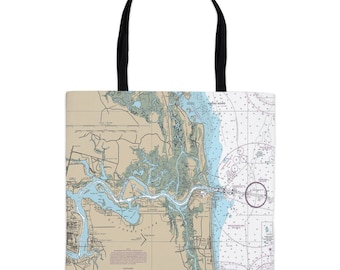 Jacksonville - Florida - Map - Nautical Map - Tote Bag