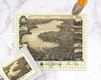 Puzzle - Lac Léman - Carte - Panoramique - Lac Léman