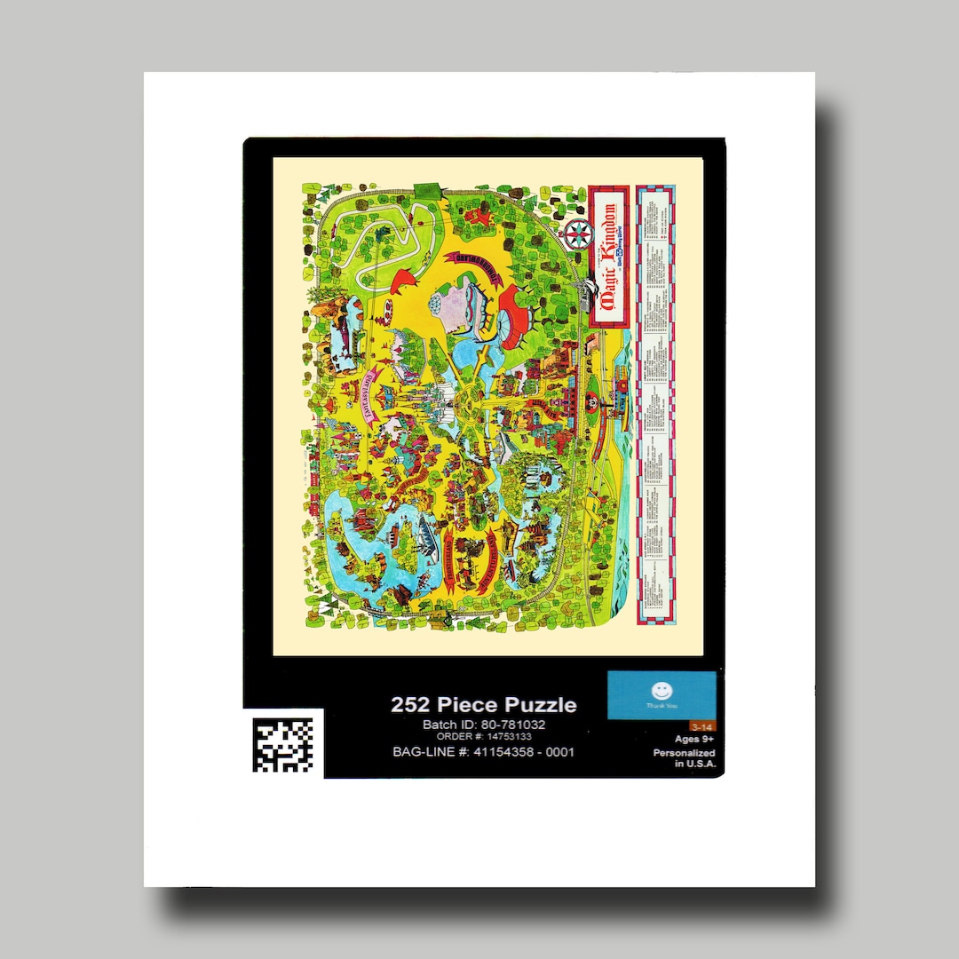 Disney World - Puzzle - Map - Etsy