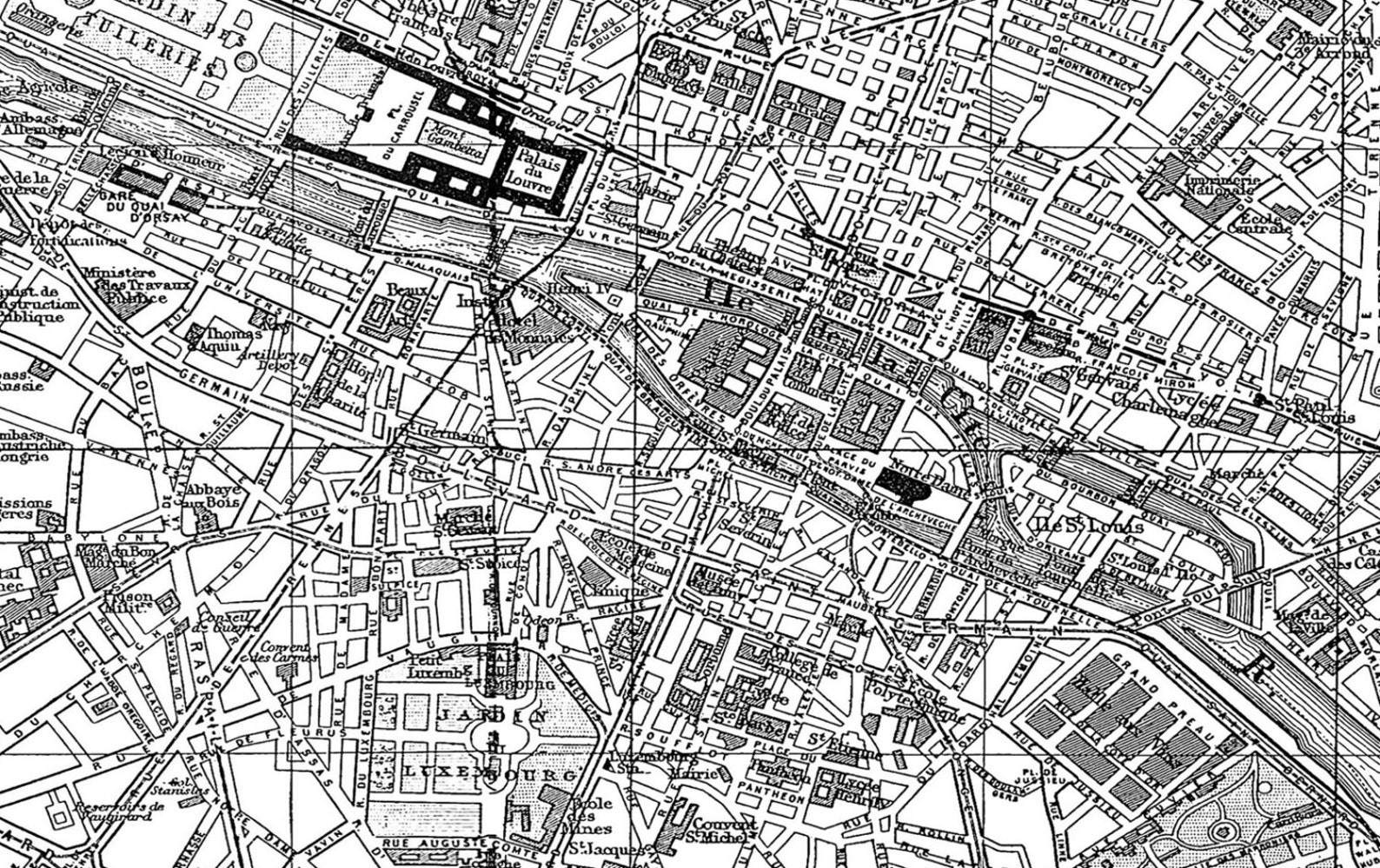Paris Street Map Vintage Poster Print White Poster - Etsy