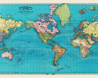 World Map - World Travel MapPrint Poster -