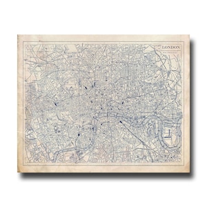 Londres - Mapa - Plano - Vintage - Mapa callejero - Póster - Impresión