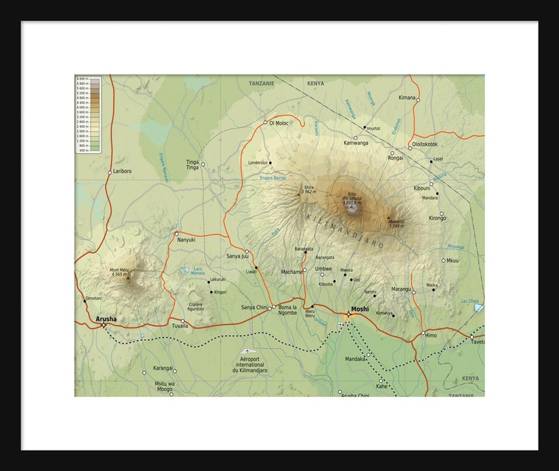 Mount Kilimanjaro On A Map Maping Resources