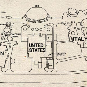 Disney World - Epcot - Blueprint - Map - Vintage - Grunge - Black Ink ...