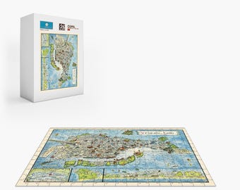 Venise - Puzzle - Italie - Carte - vintage
