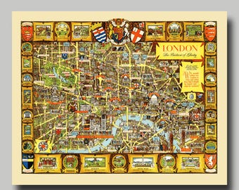 Londen - Puzzels - Kaart - Vintage