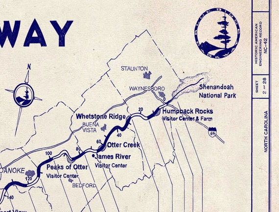 Blue Ridge Parkway Topographic Map