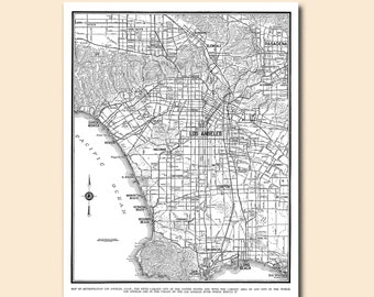 Los Angeles Map - Street Map Vintage