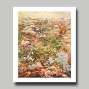 Yellowstone National Park - Vintage - Map