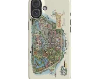 iPhone 16 - Coques de portable - Disneyland - Carte - vintage