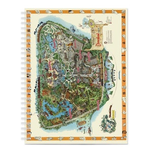 Notebook - Disneyland - Map - Disney - Magic Kingdom