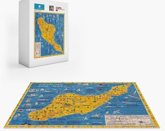Catalina - Puzzle - Map - Vintage - California - Catalina Island