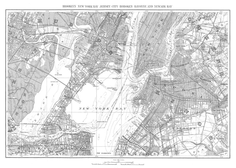 New York City Map 1893 Map of Newark - Il 794xN.352562658 Fmhl