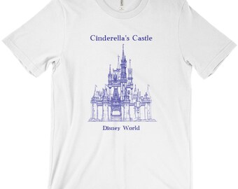 Tシャツ - シンデレラ - 城 - ディズニーワールド - ブループリント