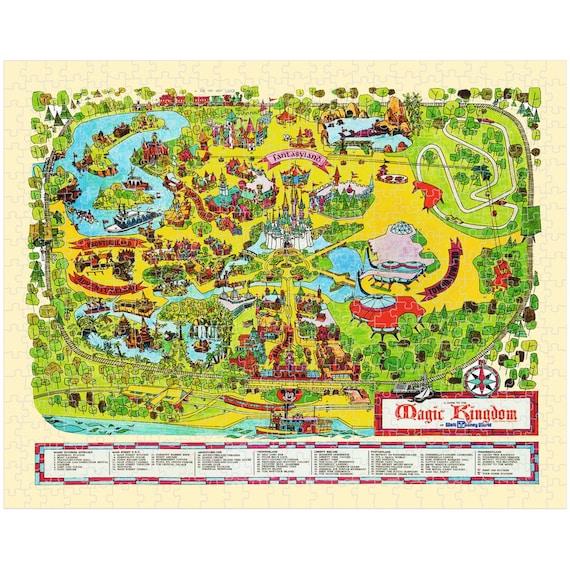 Disney World - Puzzle - Map - Etsy