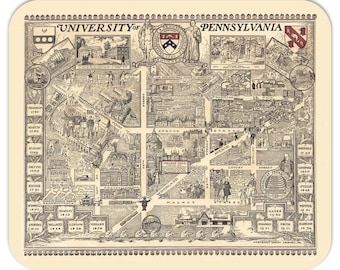 Université de Pennsylvanie - UPENN - Tapis de souris - Carte - Tapis de souris