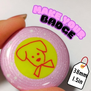 badge buddy reel Case Ita Bag accessoire Unieke gotische retro-stijl ketting hanger 20+ kleuren glitter veranderende regenboog laser reflecterend cadeau