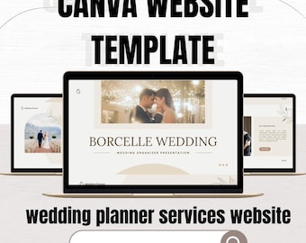 Elegant Minimalist Wedding Website Template | Modern Digital Invitation with RSVP.