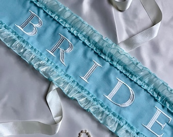 Elegante fascia da sposa in lino / Accessorio per addio al nubilato/festa prematrimoniale
