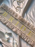 Elegant Linen Bride Sash | Hen Party, Bridal Shower Accessory, Bachelorette Gift