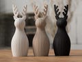 Elegant 3D reindeer – modern Christmas decoration in two sizes