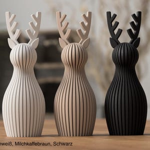Elegantes 3D-Rentier – moderne Weihnachtsdeko in zwei Größen