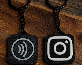 NFC Instagram Keychain – Digital Contact Tag | Social Media Link Tag | Customizable NFC Tag for Influencers & Creators