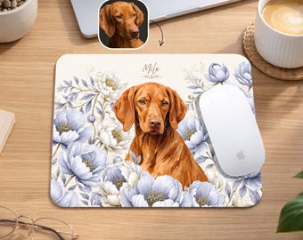 Custom Pet Portrait Mouse Pad, Pet Lover Gifte, Gift for Dog Mom Giftful, Cottagecore Desk Decor, Pet Portrait Custom, Office Accessory