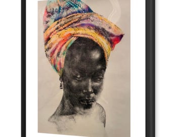 Headwrapped Mind Free by Paul Goodnight - Limited Edition Black Art