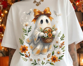 Boo Halloween PNG, Diseño de camiseta de sublimación de fantasma, calabaza y murciélago, descarga digital
