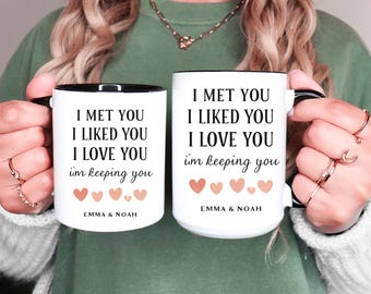 Personalized Love Quote Mug Gift For Couples Romantic Coffee Cup With Names Anniversary Valentines Wedding Keepsake