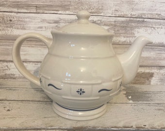 Tea Pot, Longaberger Tea pot, Vintage Kitchen, French Farmhouse, Cottage decor