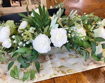 Everyday Arrangement, Life Like Spring Greenery, Tabletop Floral, Modern Farmhouse, Rustic Cottage, Fixer Upper Style