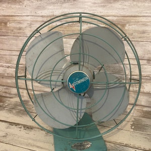 Antique Fan, Metal Turquoise Fan, Vintage Fan, Retro Home Decor, Savannahs Cottage