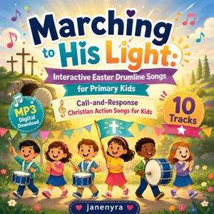 Interactive Easter Drumline Songs for Primary Kids, Call-Response Christian Music (Digital Download)