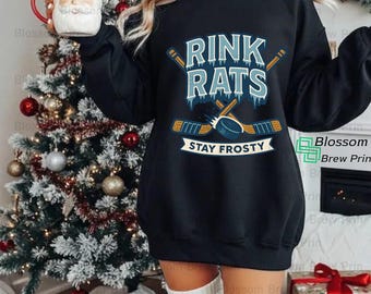 Rink Rats Hockey PNG | Vintage Stay Frosty Banner (Digital Download)
