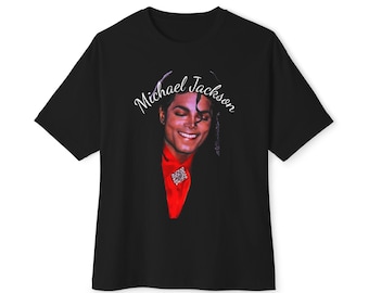 MJ Smile | Michael Jackson Fan Art Unisex Oversized Boxy Tee