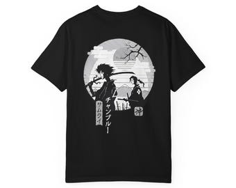 Samurai Silhouette T-shirt | Samurai Champloo Fan Art | Unisex Garment-Dyed T-shirt