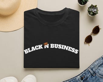 Black N Business Kufi Hat Graphic Tee – Juneteenth Celebration Shirt