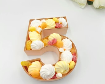 Fillable number Tray: Custom Food Safe birthday snack tray