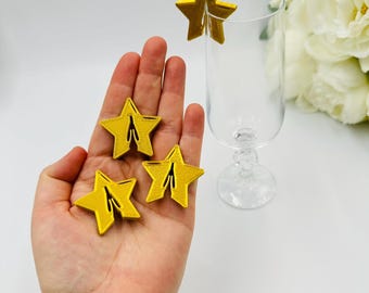 20pcs Star drink tags: Universe birthday glass toppers, Galaxy party table decor