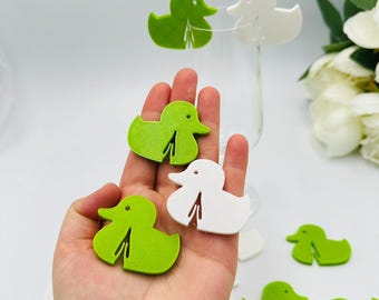 40pcs Duck drink tags: Yellow ducky glass toppers, Bath time & Animal themed birthday