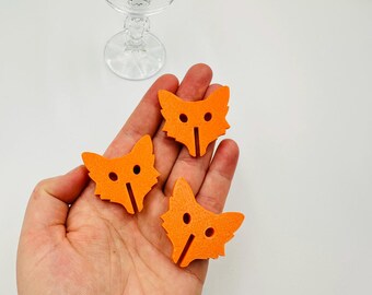 Custom fox shaped drink tag example set, Glass decors for events